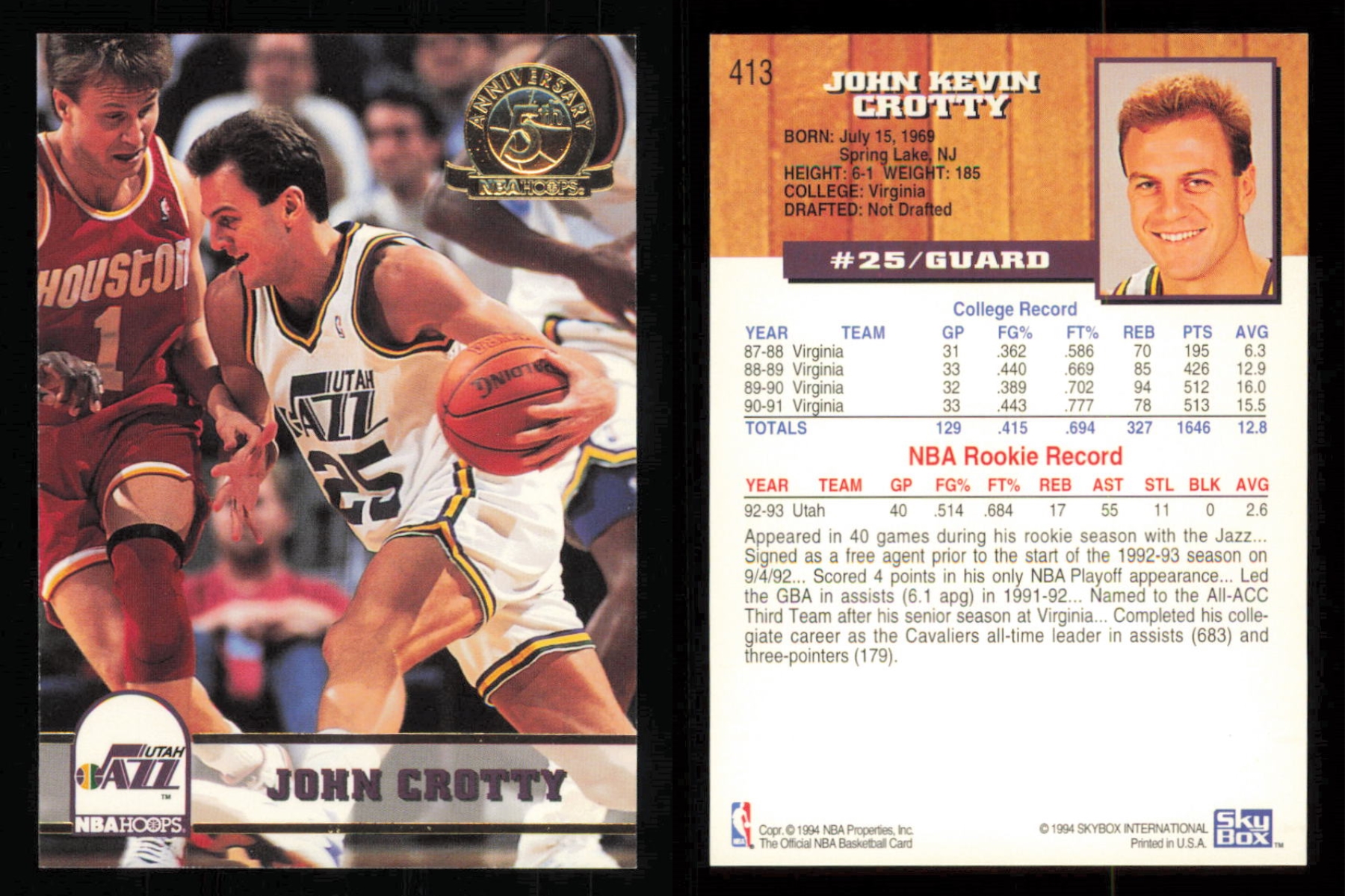 thumbnail 111  - 1993-94 ~ Hoops Fifth Anniversary Gold Basketball Insert ~ YOU PICK CARD