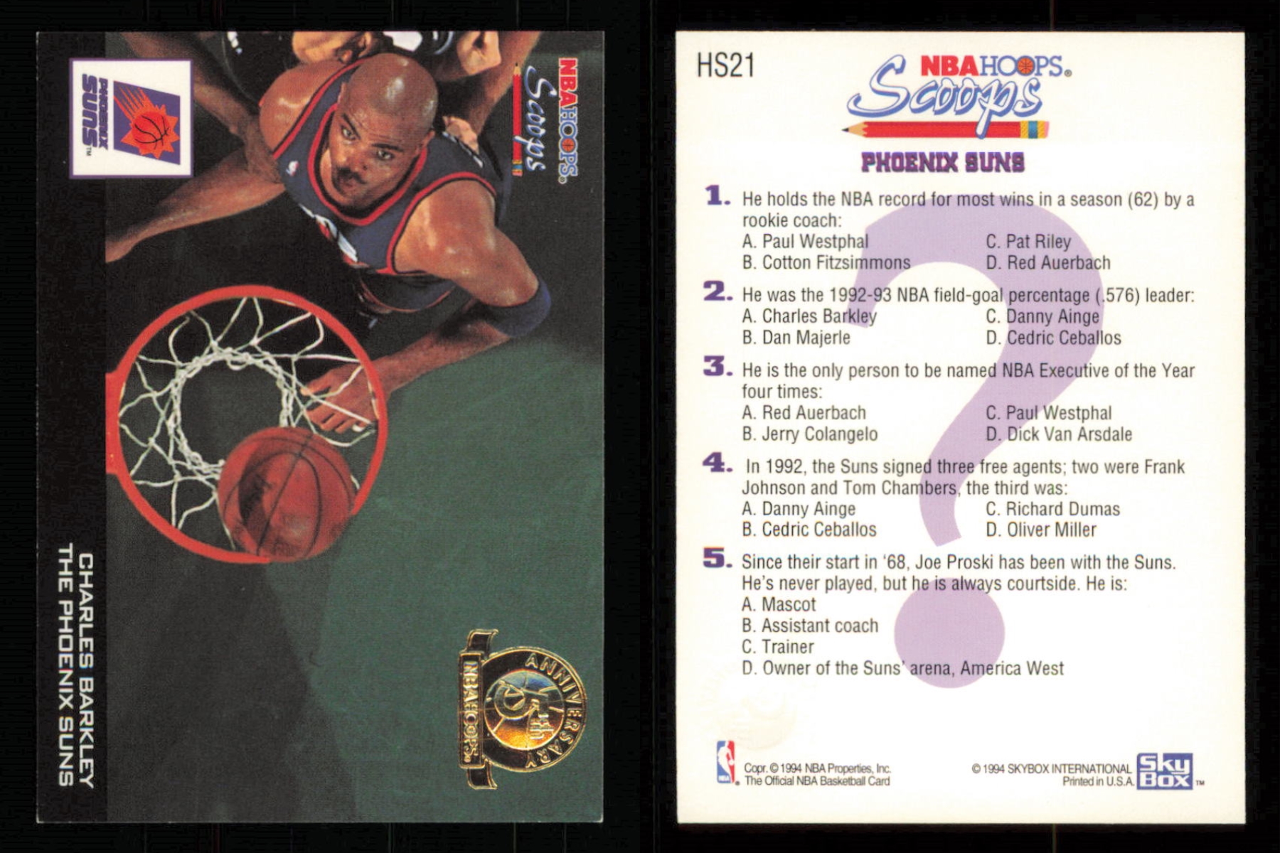 thumbnail 137  - 1993-94 ~ Hoops Fifth Anniversary Gold Basketball Insert ~ YOU PICK CARD