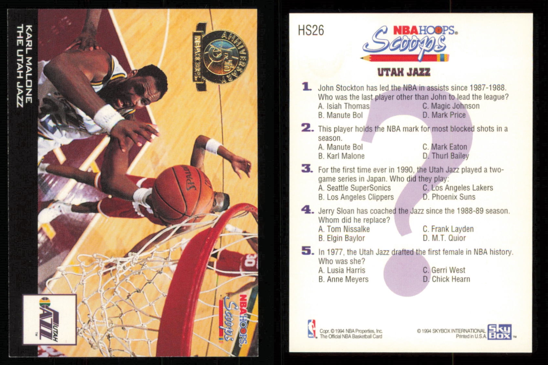 thumbnail 142  - 1993-94 ~ Hoops Fifth Anniversary Gold Basketball Insert ~ YOU PICK CARD