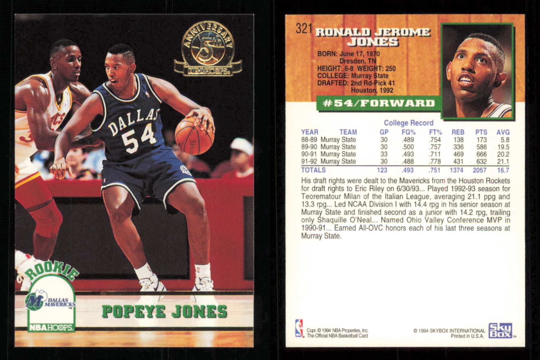 thumbnail 24  - 1993-94 ~ Hoops Fifth Anniversary Gold Basketball Insert ~ YOU PICK CARD