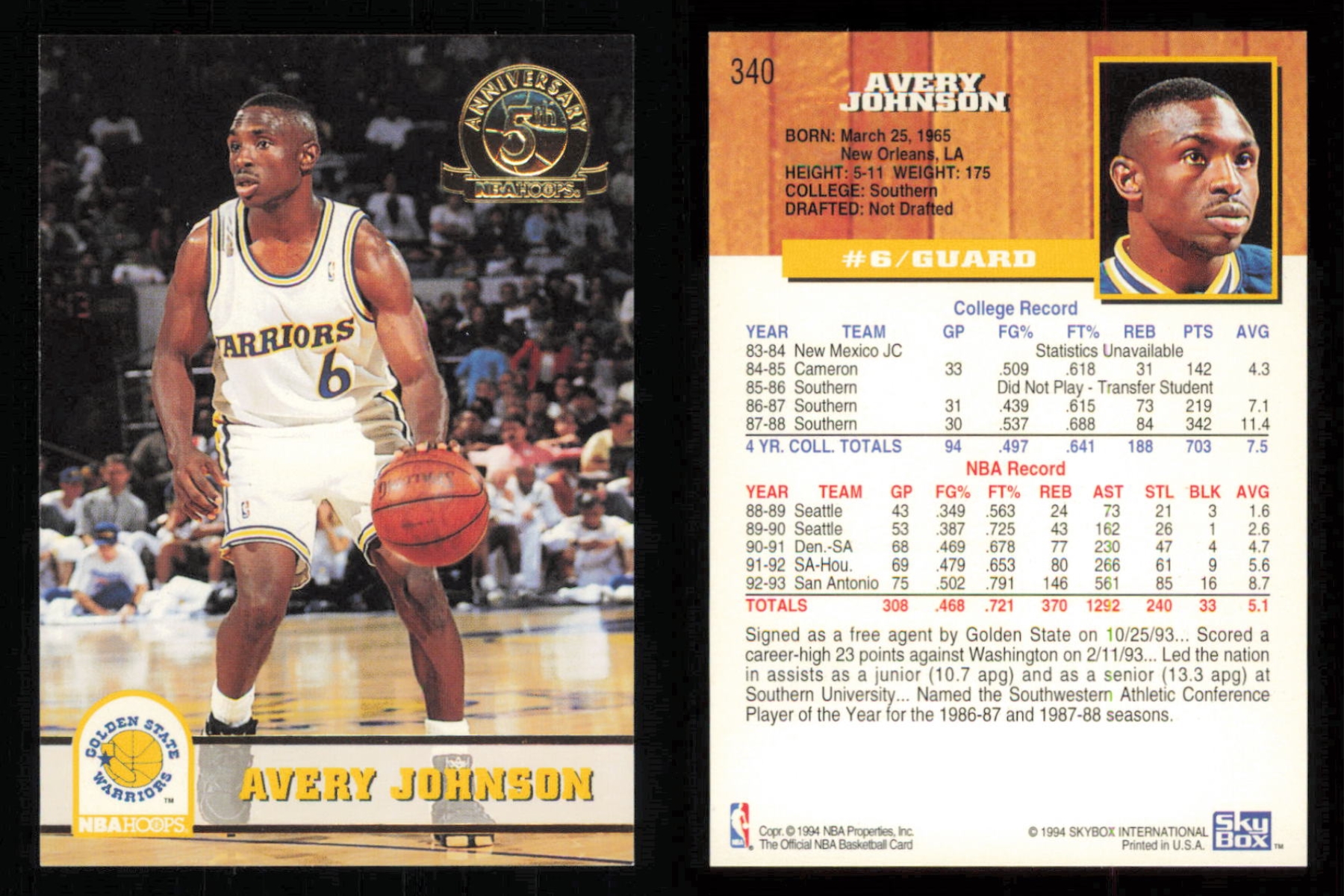 thumbnail 43  - 1993-94 ~ Hoops Fifth Anniversary Gold Basketball Insert ~ YOU PICK CARD