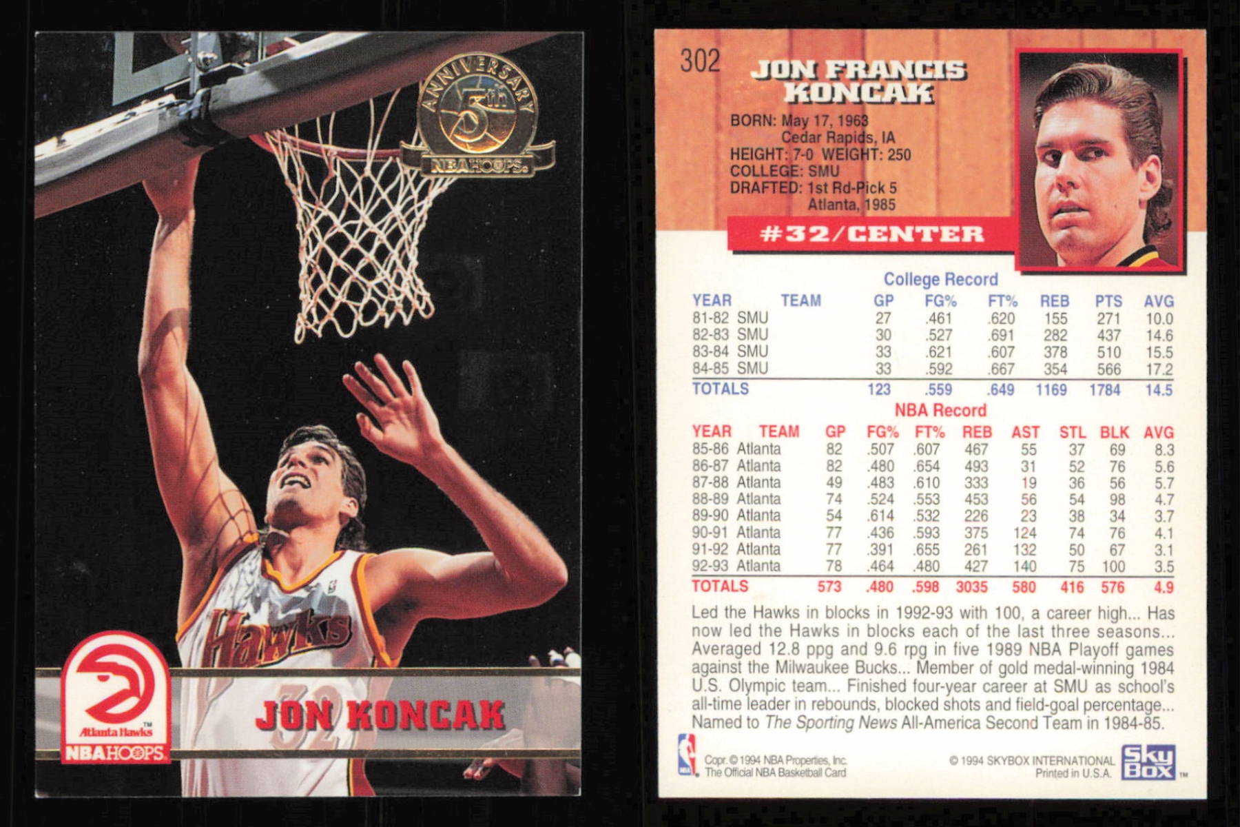 thumbnail 6  - 1993-94 ~ Hoops Fifth Anniversary Gold Basketball Insert ~ YOU PICK CARD