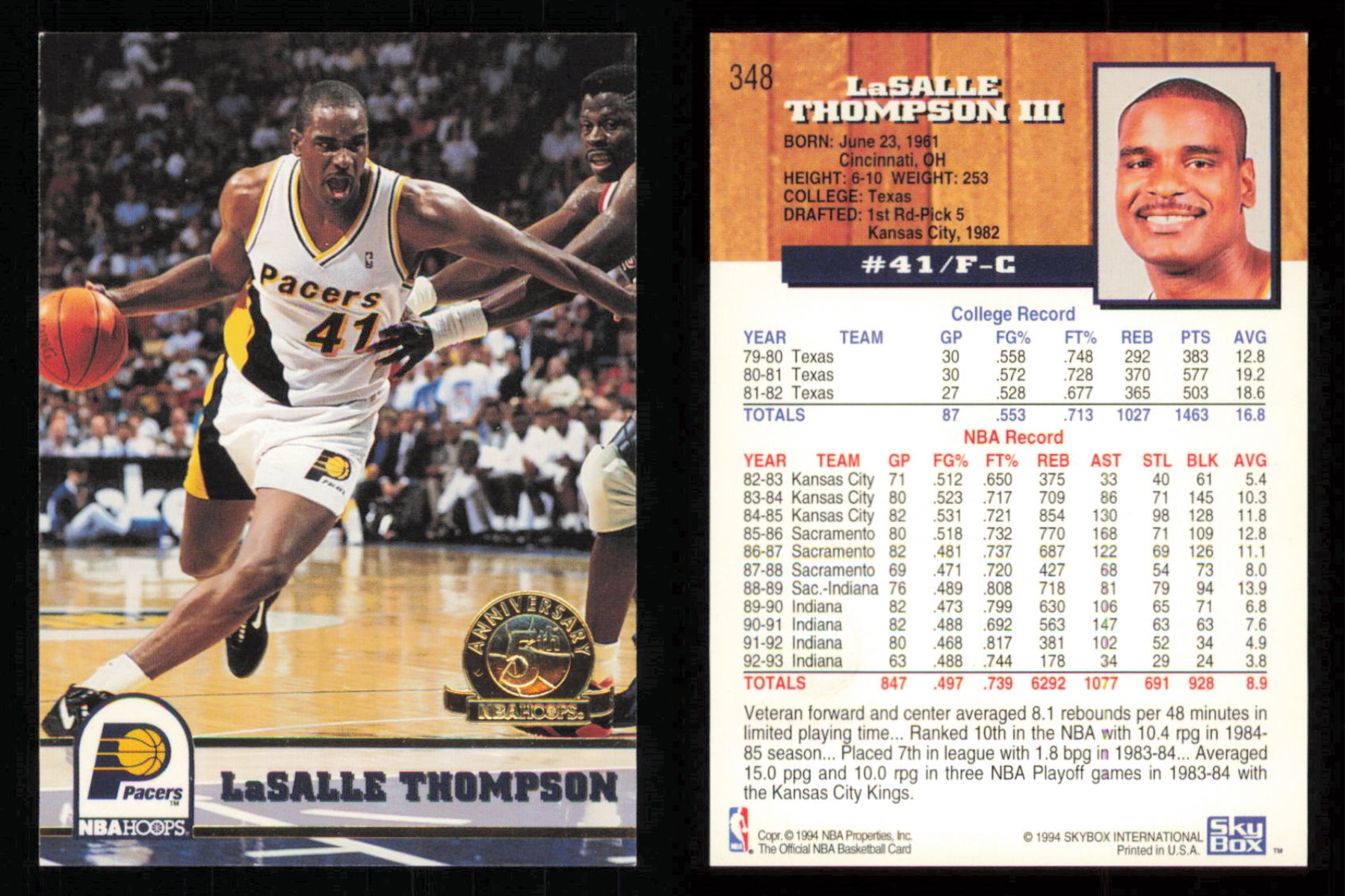 thumbnail 51  - 1993-94 ~ Hoops Fifth Anniversary Gold Basketball Insert ~ YOU PICK CARD