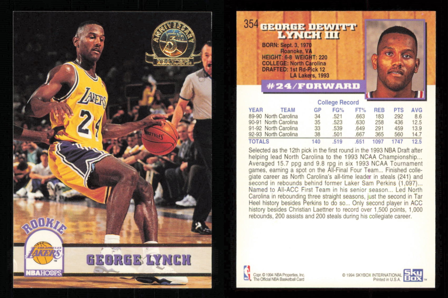 thumbnail 57  - 1993-94 ~ Hoops Fifth Anniversary Gold Basketball Insert ~ YOU PICK CARD