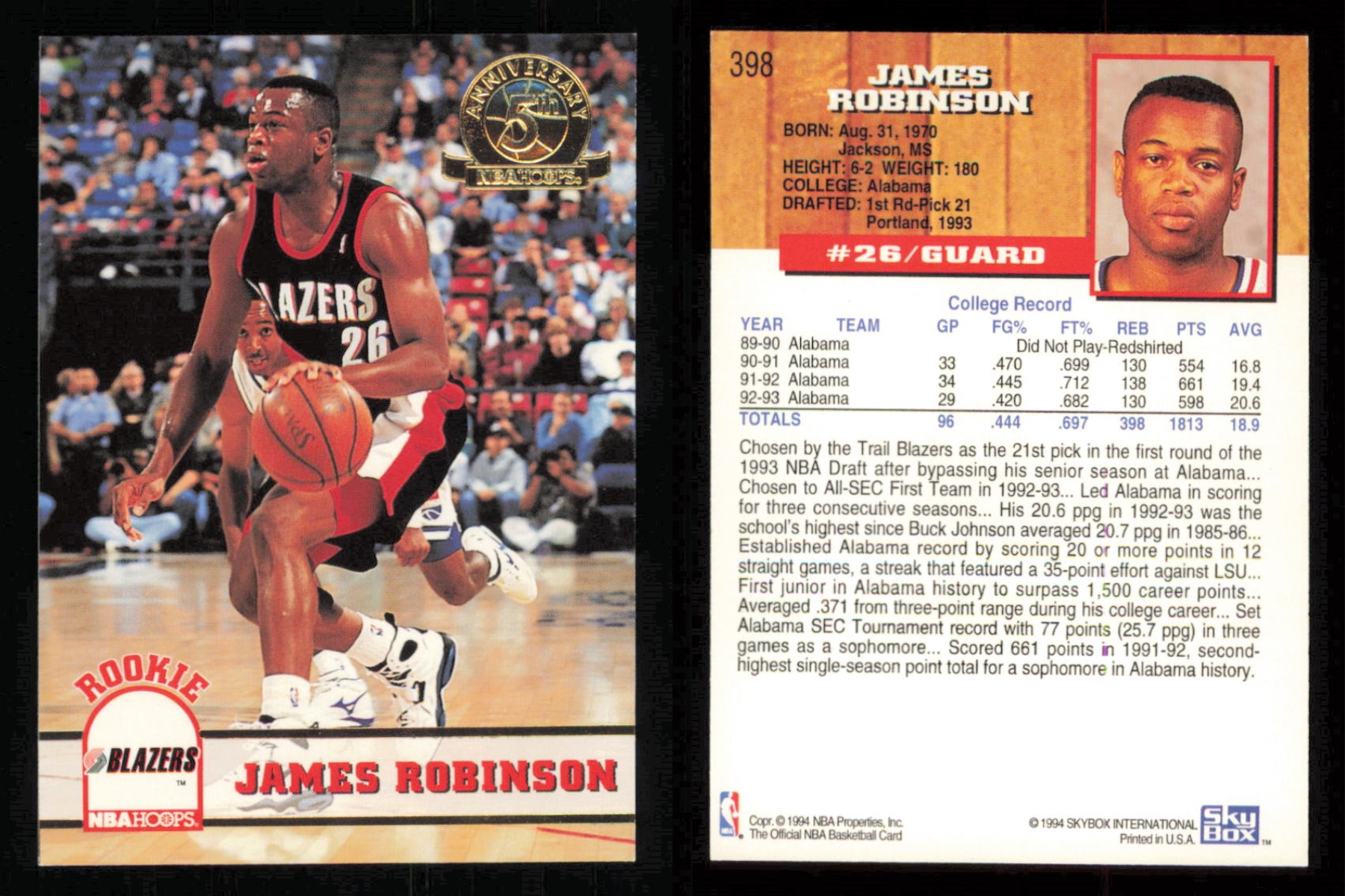 thumbnail 98  - 1993-94 ~ Hoops Fifth Anniversary Gold Basketball Insert ~ YOU PICK CARD