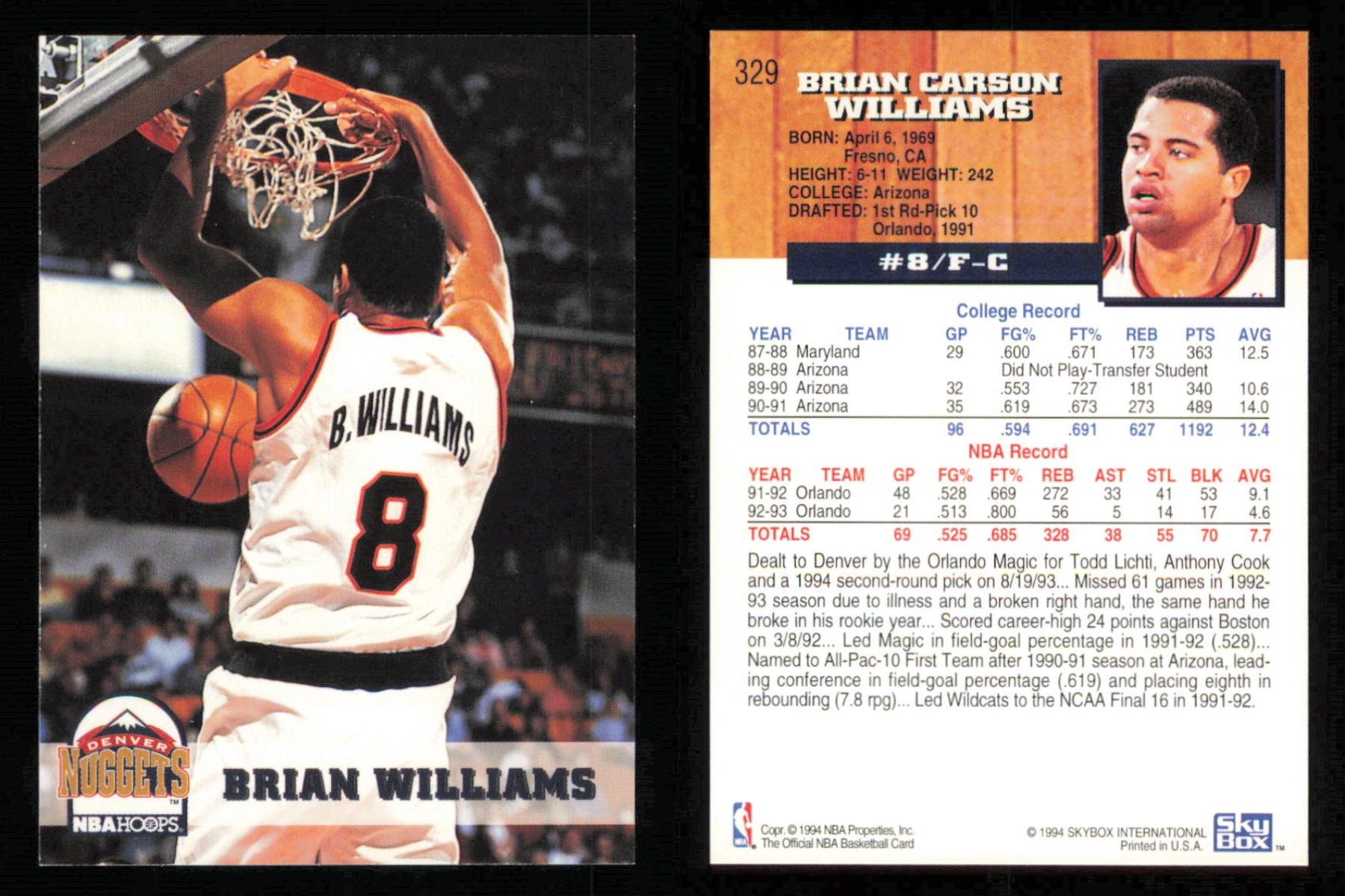 thumbnail 174  - 1993-94 ~ Fleer Hoops Basketball ~ YOU PICK CARD