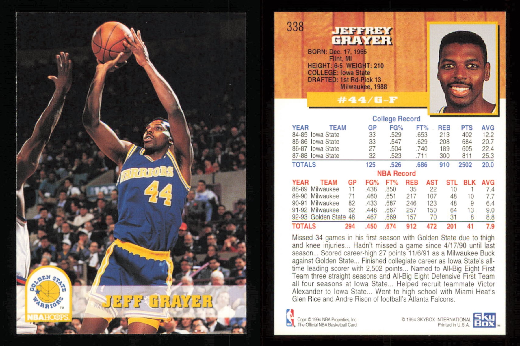 thumbnail 179  - 1993-94 ~ Fleer Hoops Basketball ~ YOU PICK CARD