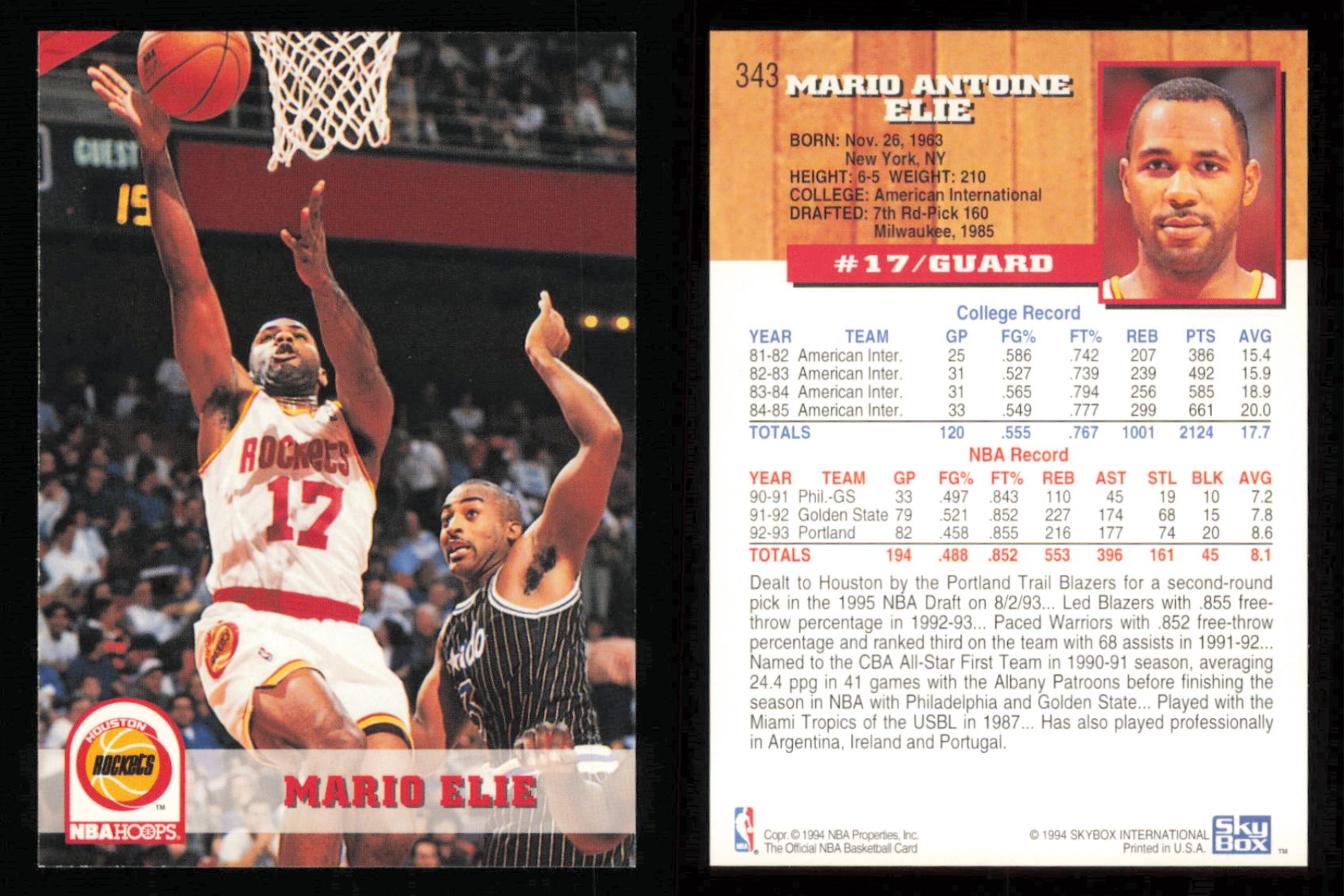 thumbnail 183  - 1993-94 ~ Fleer Hoops Basketball ~ YOU PICK CARD
