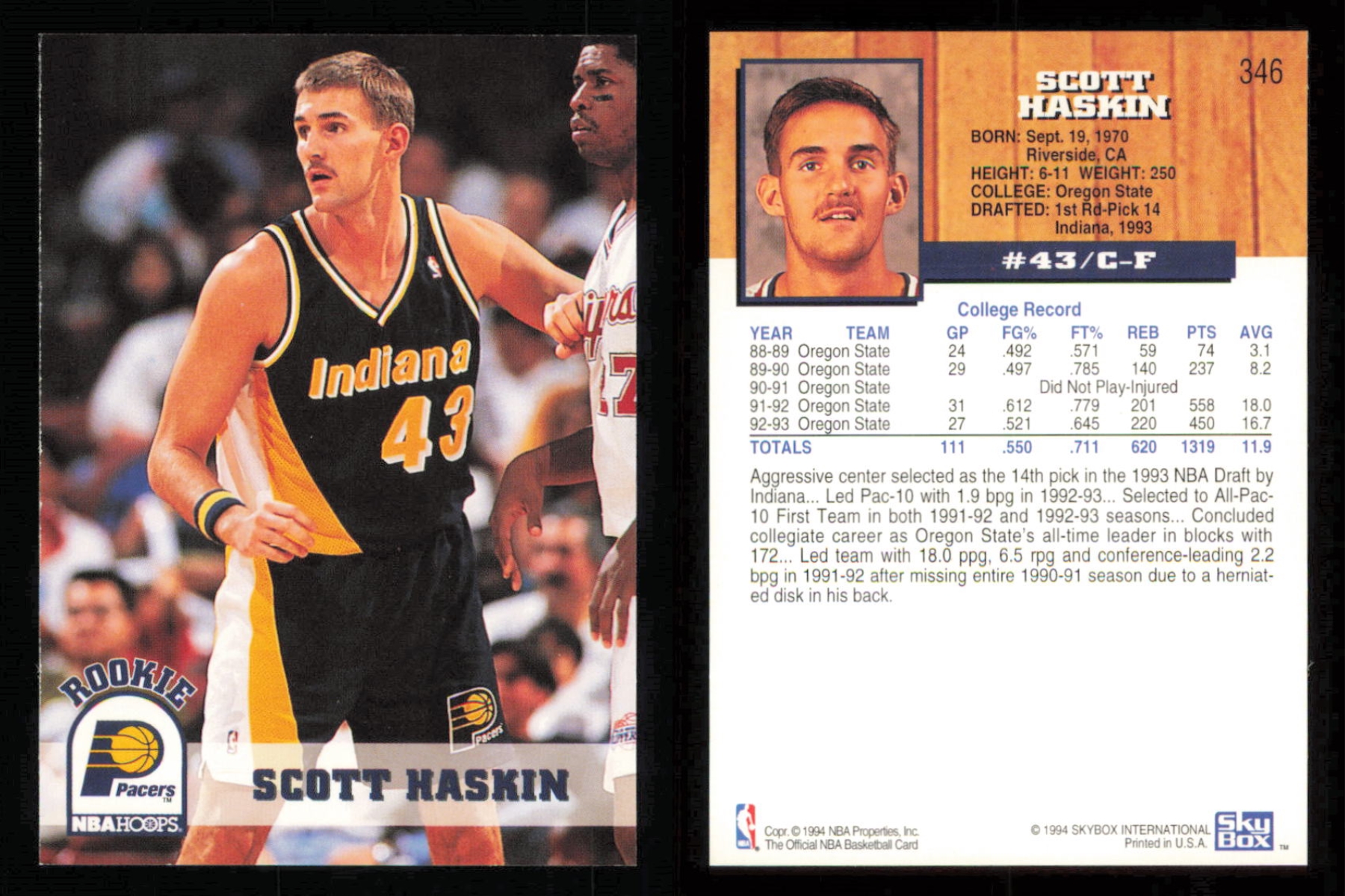 thumbnail 186  - 1993-94 ~ Fleer Hoops Basketball ~ YOU PICK CARD