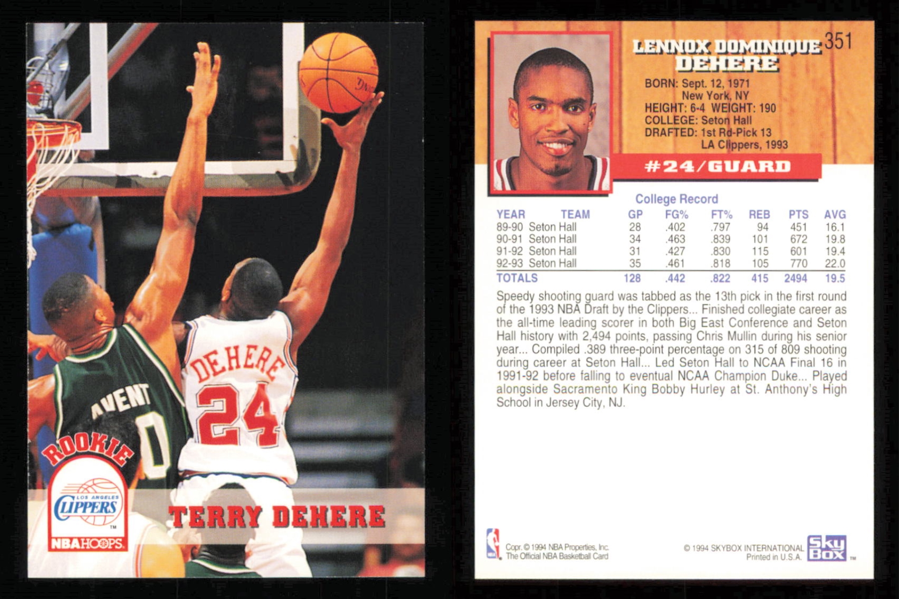 thumbnail 190  - 1993-94 ~ Fleer Hoops Basketball ~ YOU PICK CARD