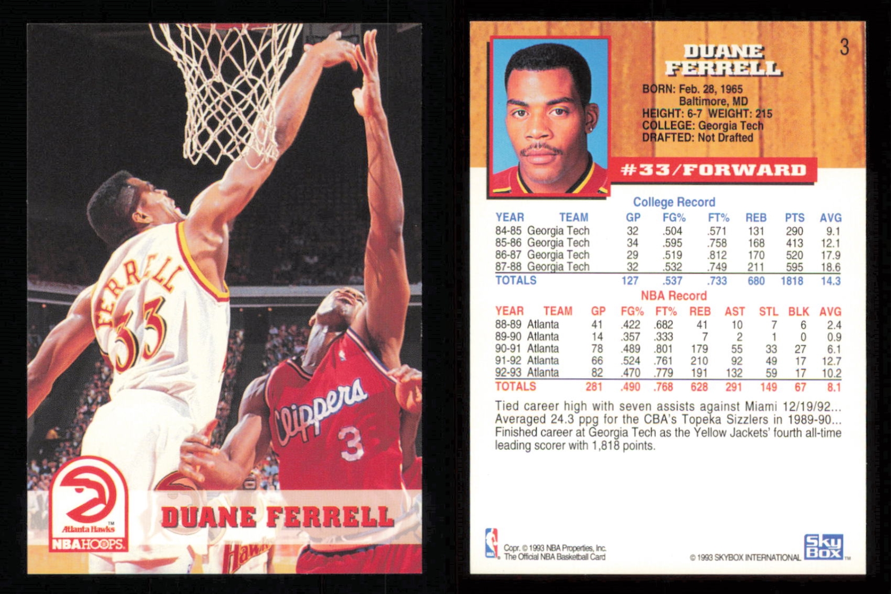thumbnail 4  - 1993-94 ~ Fleer Hoops Basketball ~ YOU PICK CARD
