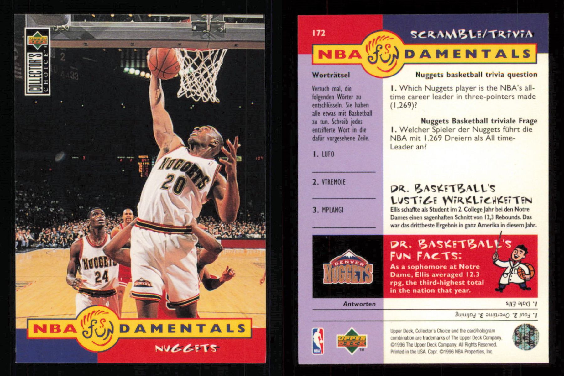 1996 ~ Collector's Choice International German Basketball ~ YOU PICK CARD - Picture 130 of 156