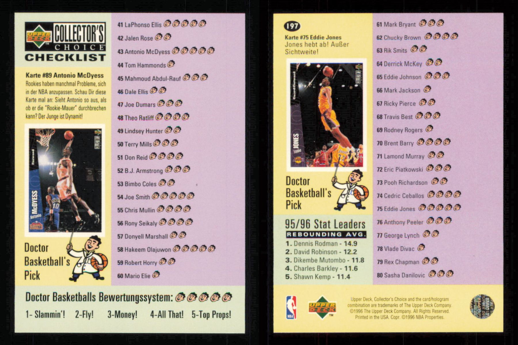 1996 ~ Collector's Choice International German Basketball ~ YOU PICK CARD - Picture 153 of 156