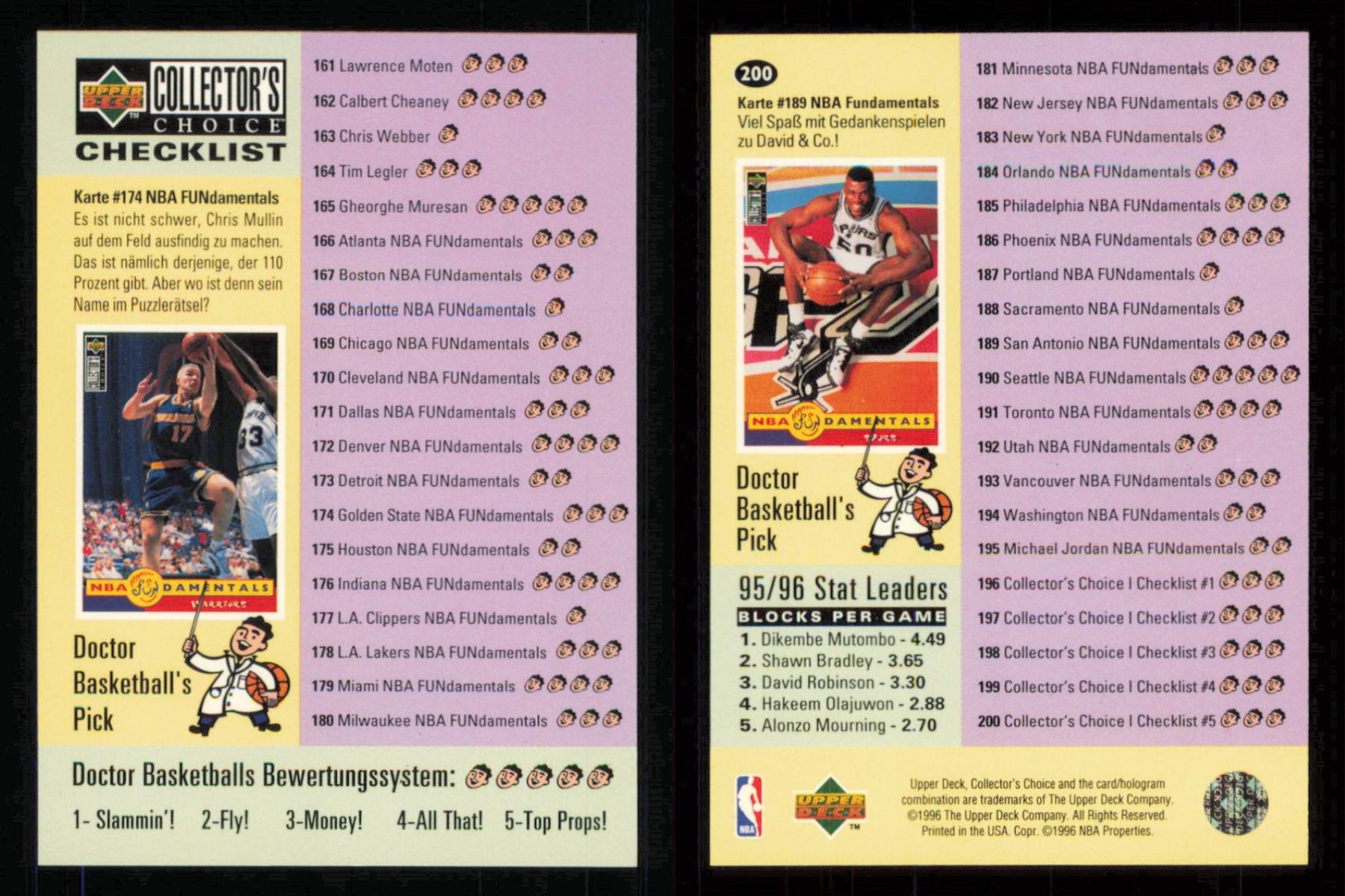 1996 ~ Collector's Choice International German Basketball ~ YOU PICK CARD - Picture 156 of 156