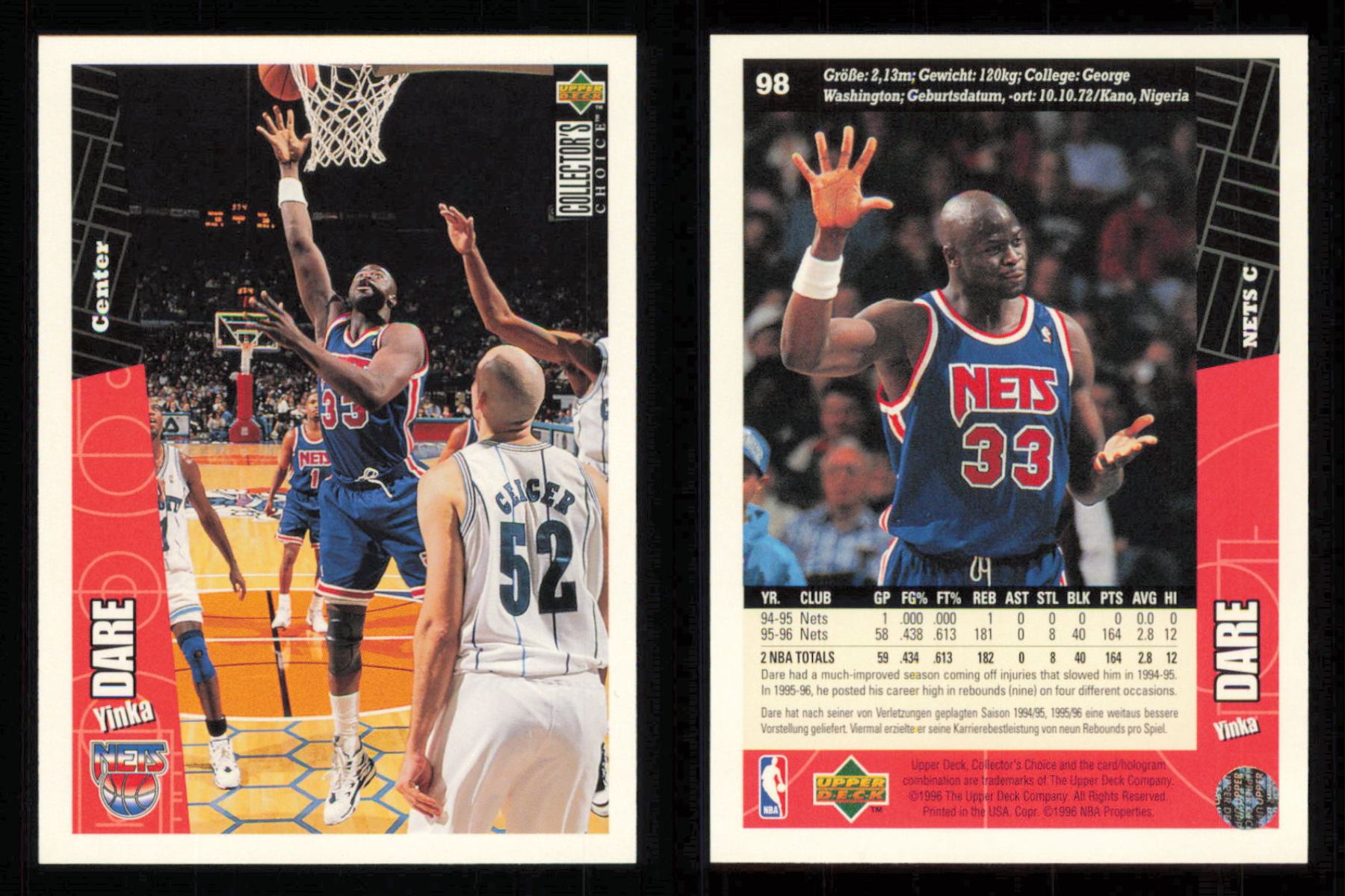 1996 ~ Collector's Choice International German Basketball ~ YOU PICK CARD - Picture 64 of 156